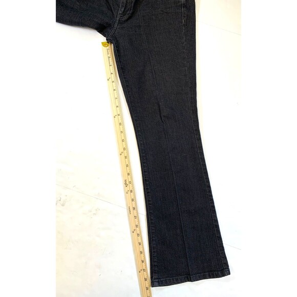 Calvin Klein Jeans Womens 8 Mid Rise Bootcut Black Flared Stretch Denim - Picture 5 of 7